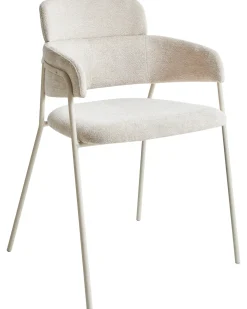 Set di 2 sedie da pranzo PAONIA Ciniglia Beige chiaro
