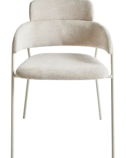 Set di 2 sedie da pranzo PAONIA Ciniglia Beige chiaro