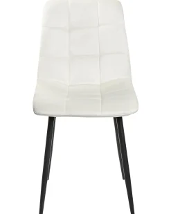 Set di 4 sedie da pranzo POWELL Velluto Bianco sporco