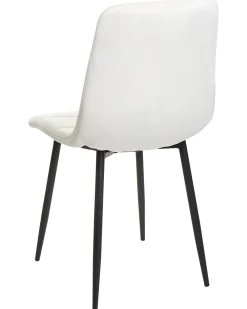 Set di 4 sedie da pranzo POWELL Velluto Bianco sporco