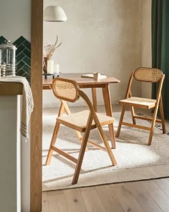 Set di 2 sedie da pranzo Pieghevole ORAISON Bambù Marrone