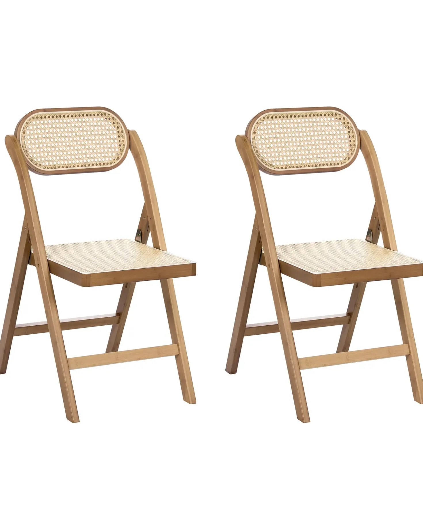 Set di 2 sedie da pranzo Pieghevole ORAISON Bambù Marrone