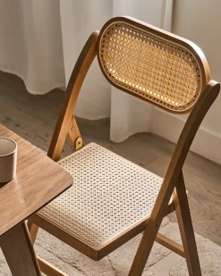 Set di 2 sedie da pranzo Pieghevole ORAISON Bambù Marrone