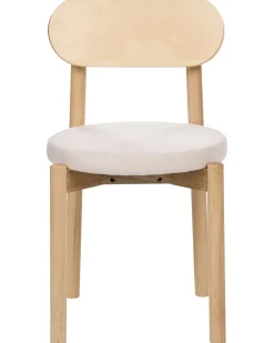 Set di 2 sedie da pranzo PAULINA Legno Marrone chiaro/Beige chiaro