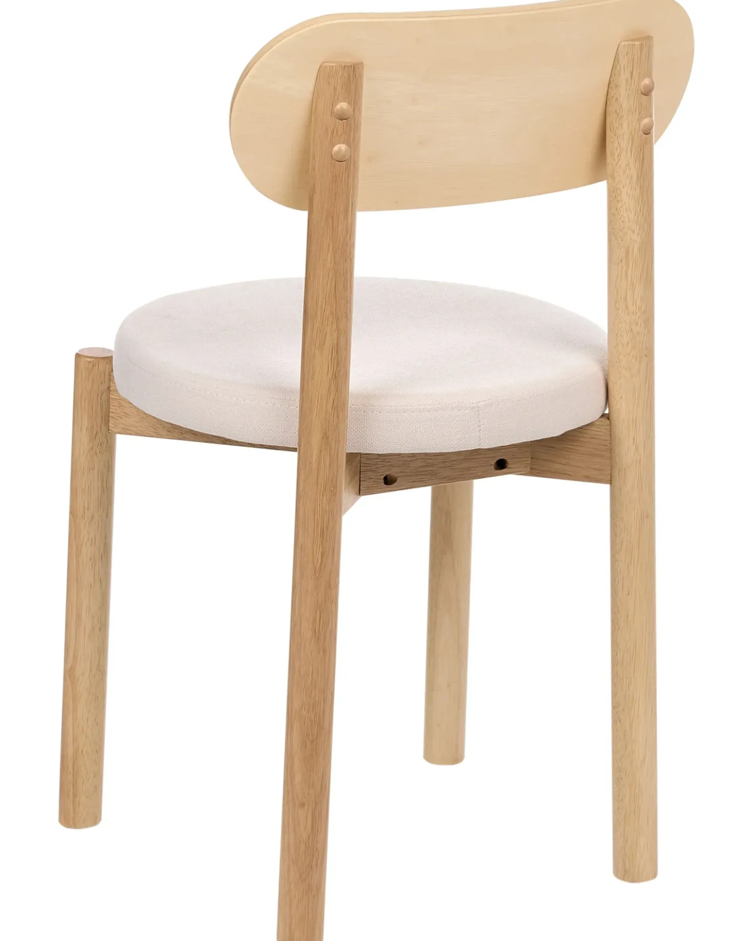 Set di 2 sedie da pranzo PAULINA Legno Marrone chiaro/Beige chiaro