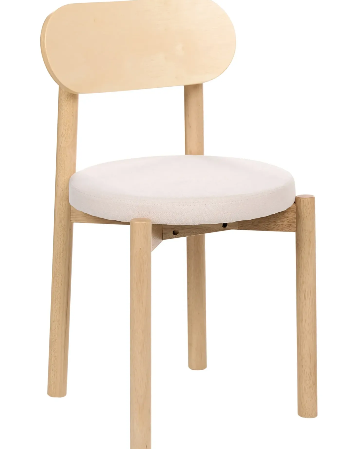 Set di 2 sedie da pranzo PAULINA Legno Marrone chiaro/Beige chiaro