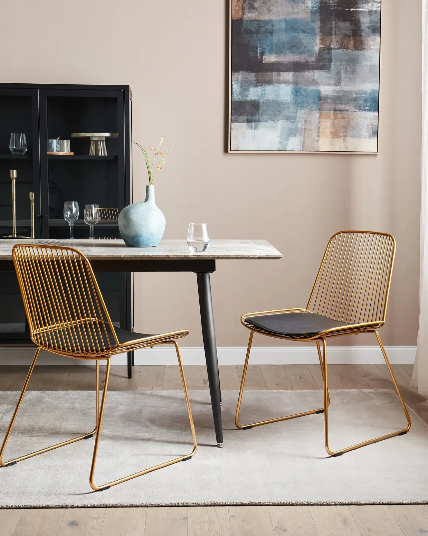 Set di 2 sedie da pranzo PENSACOLA Metallo Oro