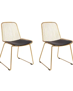 Set di 2 sedie da pranzo PENSACOLA Metallo Oro