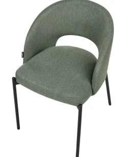 Set di 2 sedie da pranzo PENNY Tessuto Verde scuro