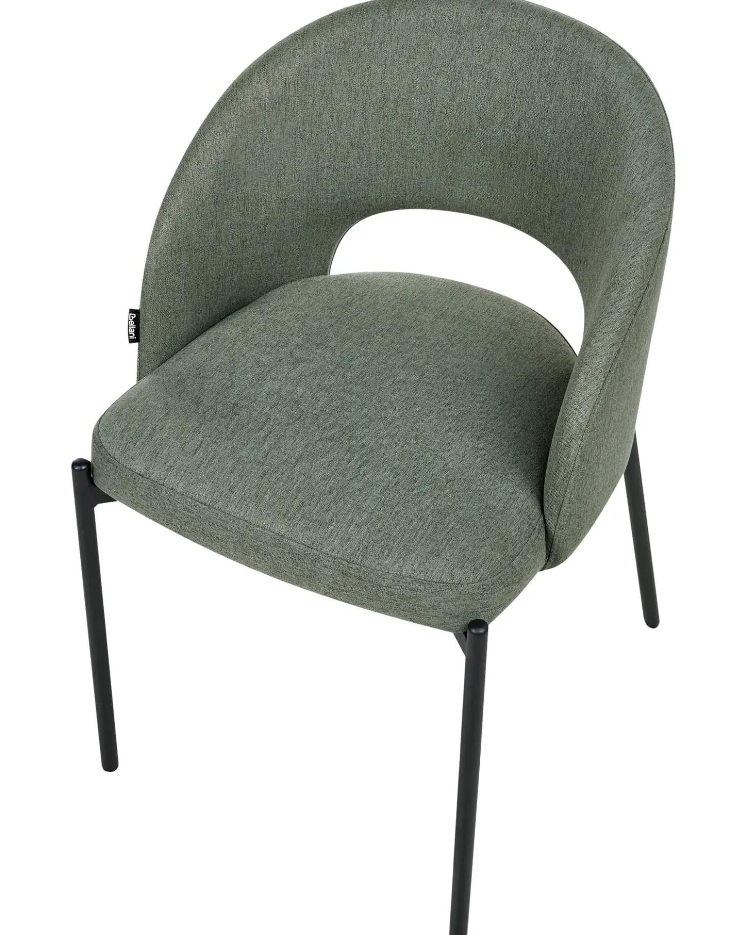 Set di 2 sedie da pranzo PENNY Tessuto Verde scuro