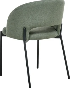 Set di 2 sedie da pranzo PENNY Tessuto Verde scuro