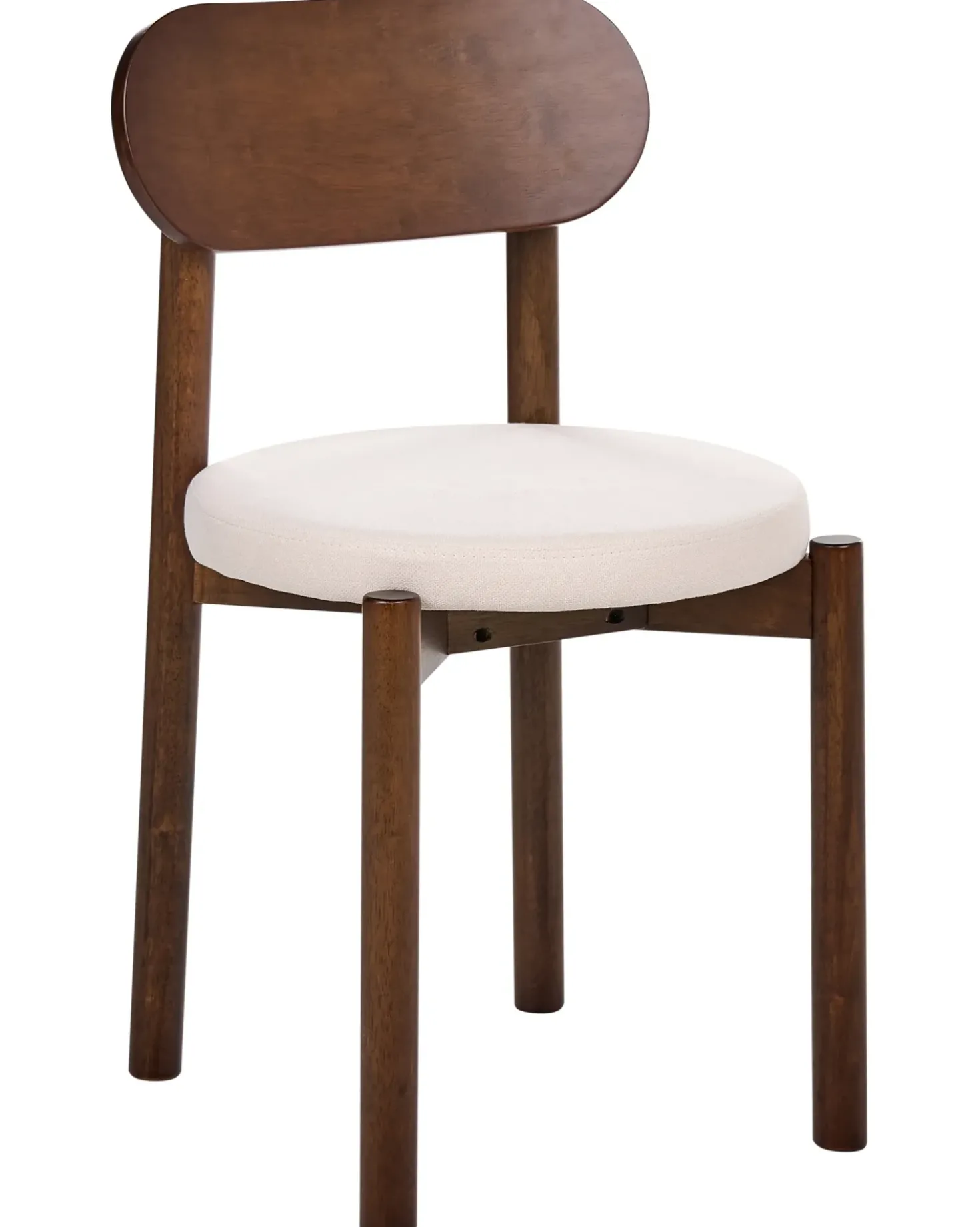 Set di 2 sedie da pranzo PAULINA Legno Marrone/Beige chiaro