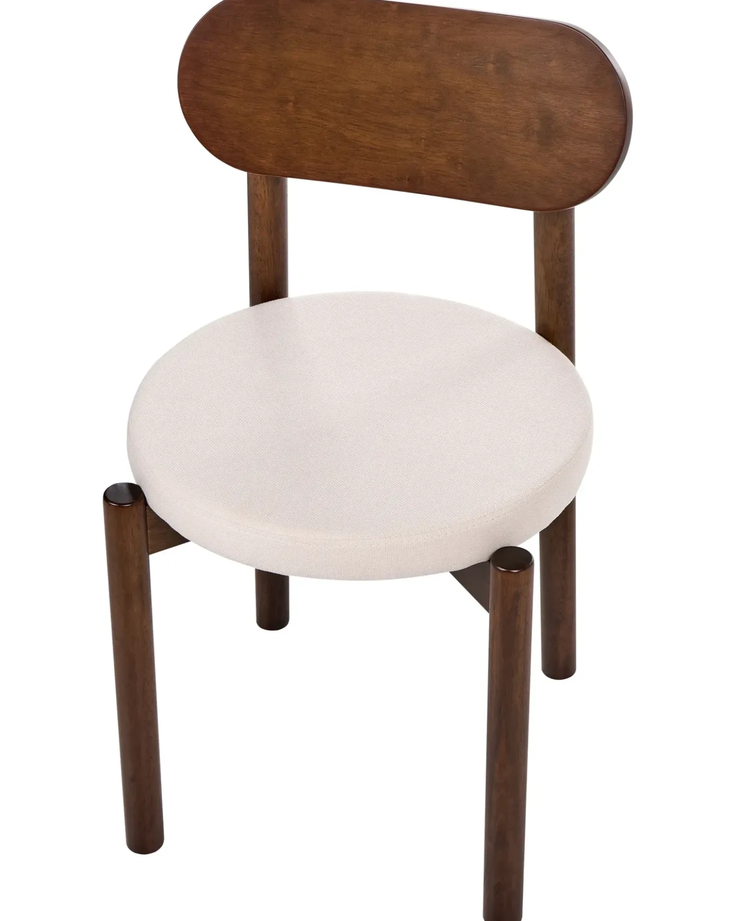 Set di 2 sedie da pranzo PAULINA Legno Marrone/Beige chiaro