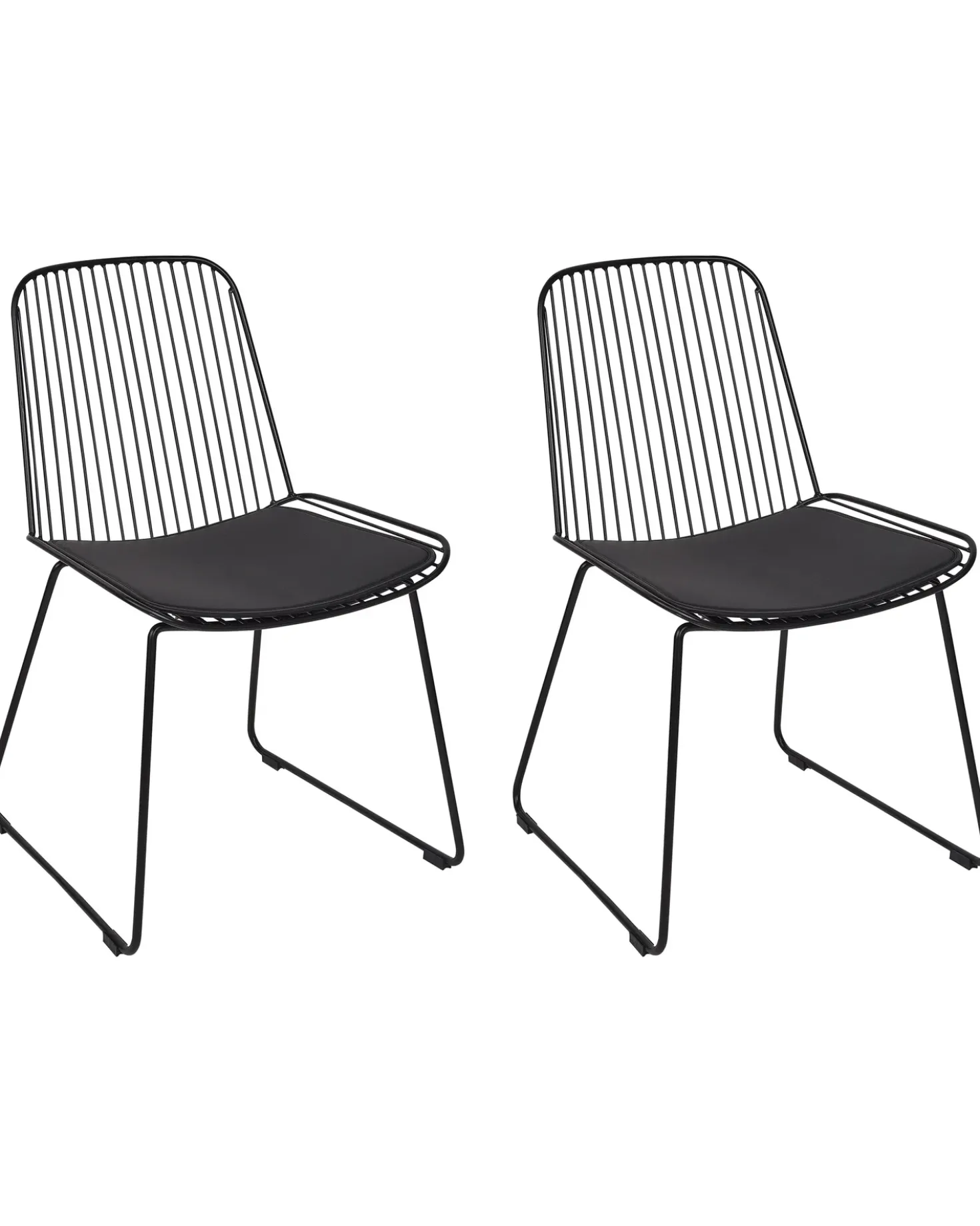 Set di 2 sedie da pranzo PENSACOLA Metallo Nero