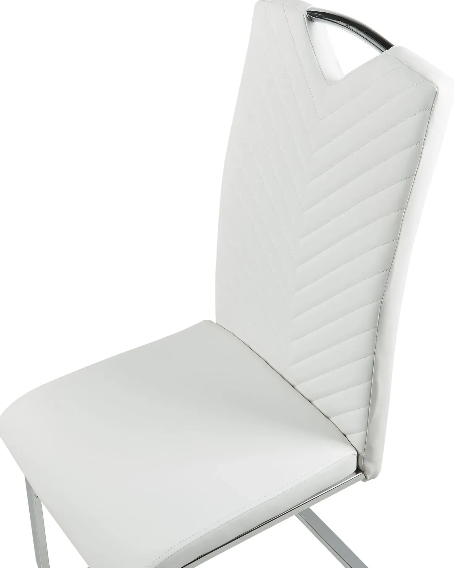 Set di 2 sedie da pranzo PICKNES Pelle sintetica Bianco sporco