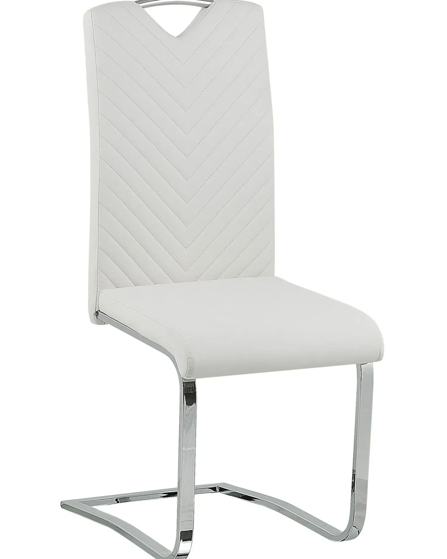 Set di 2 sedie da pranzo PICKNES Pelle sintetica Bianco sporco
