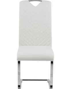 Set di 2 sedie da pranzo PICKNES Pelle sintetica Bianco sporco