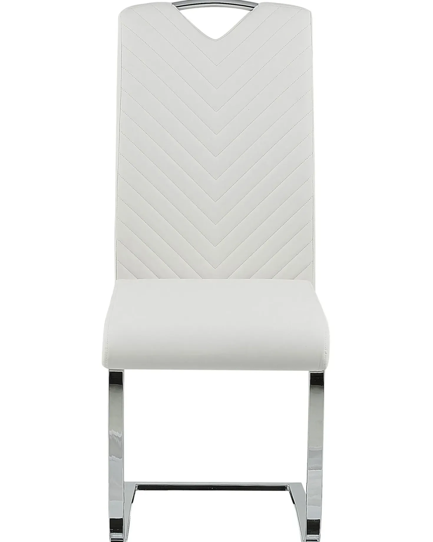 Set di 2 sedie da pranzo PICKNES Pelle sintetica Bianco sporco