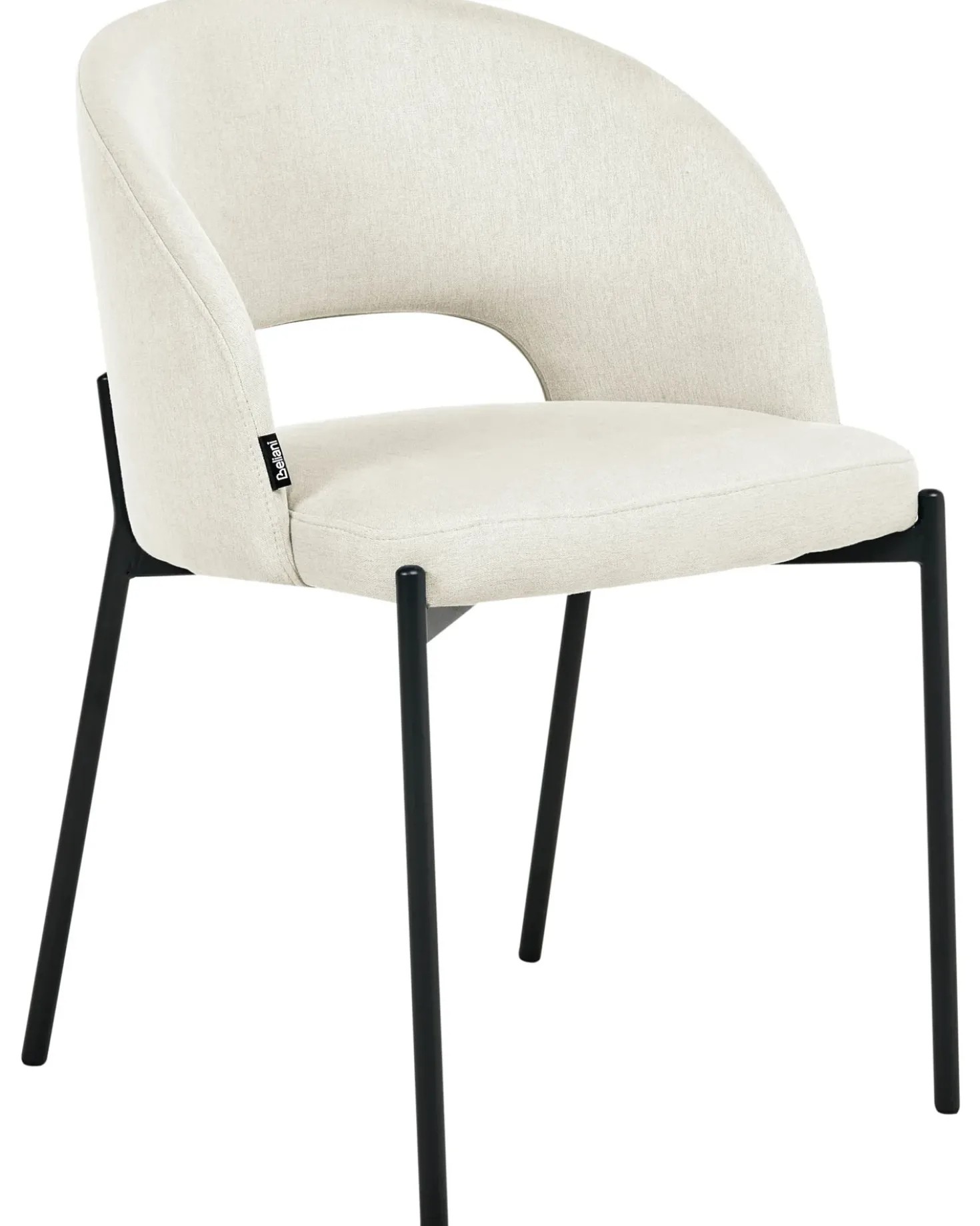 Set di 2 sedie da pranzo PENNY Tessuto Beige chiaro