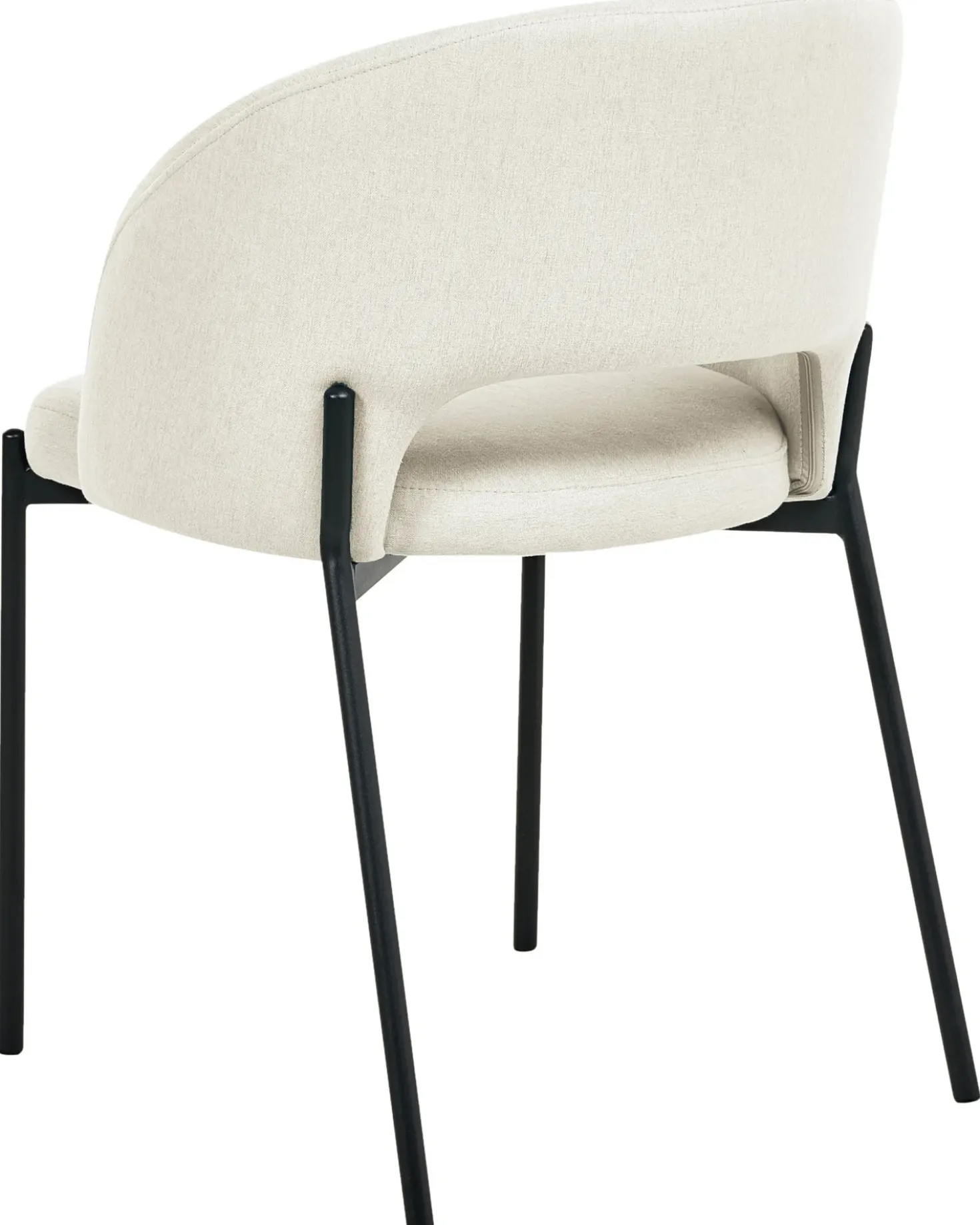 Set di 2 sedie da pranzo PENNY Tessuto Beige chiaro