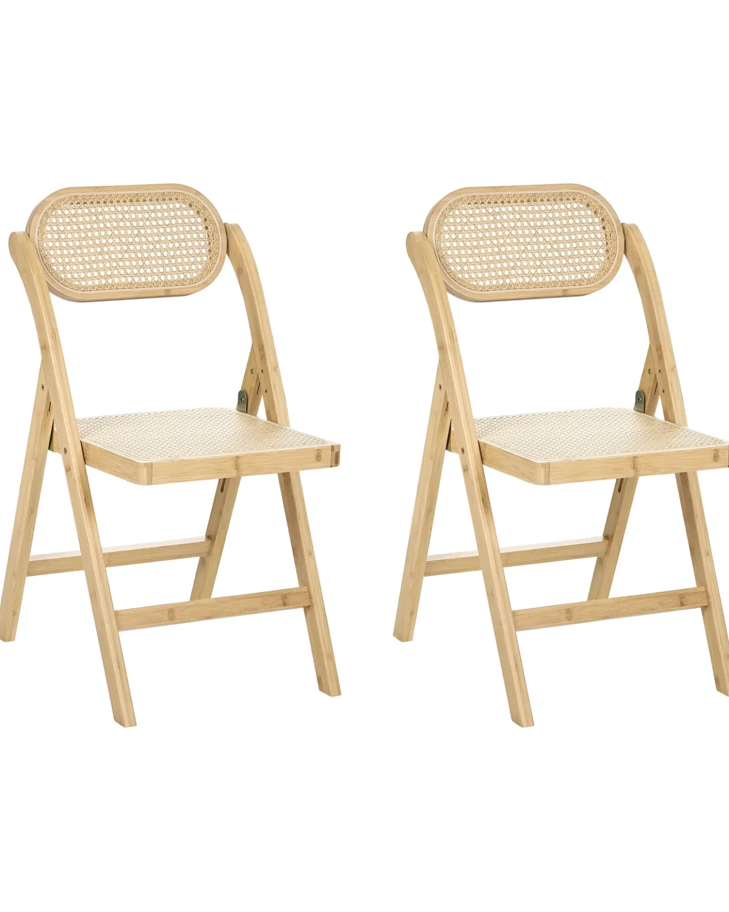 Set di 2 sedie da pranzo Pieghevole ORAISON Bambù Marrone chiaro