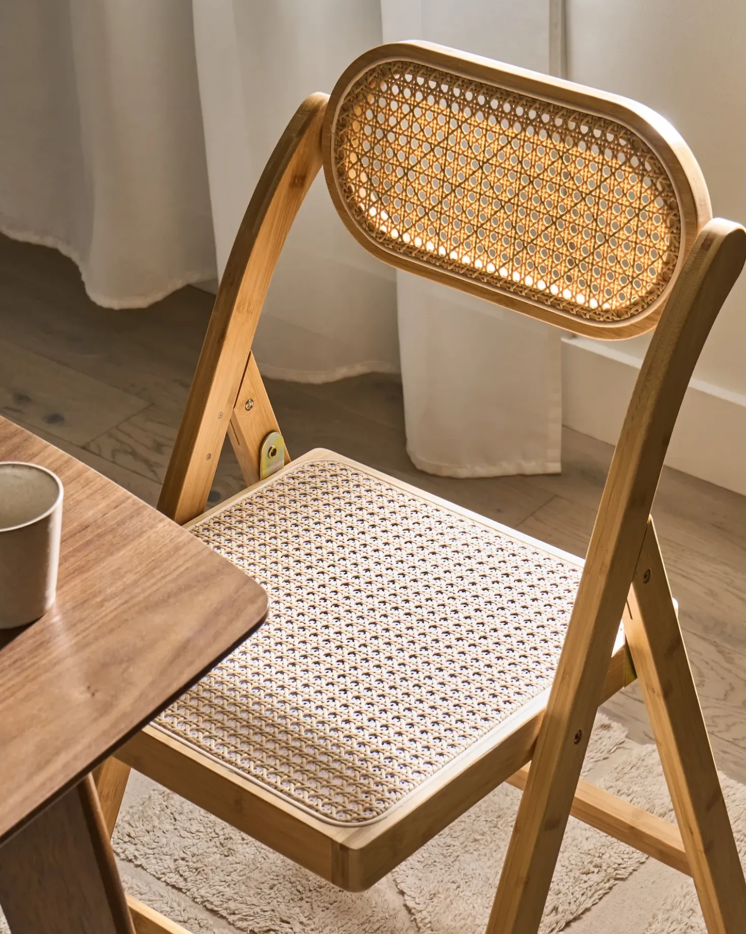 Set di 2 sedie da pranzo Pieghevole ORAISON Bambù Marrone chiaro