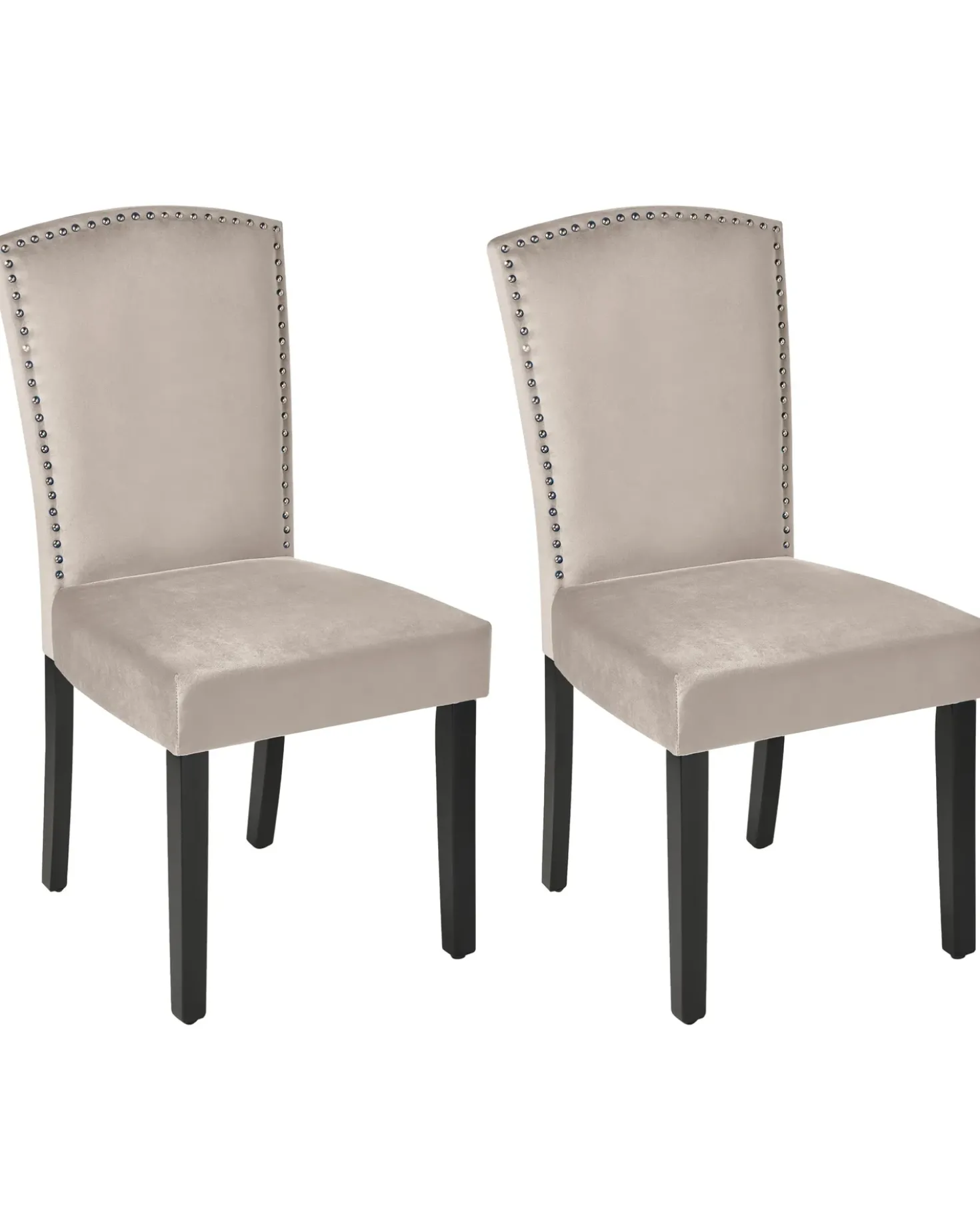Set di 2 sedie da pranzo PISECO Velluto Grigio