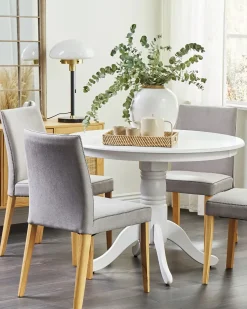 Set di 2 sedie da pranzo PHOLA Tessuto Grigio
