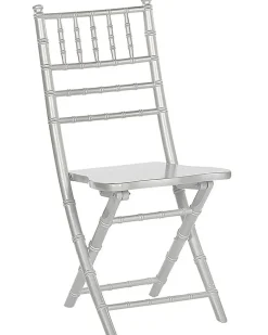 Set di 4 sedie da pranzo Pieghevole MACHIAS Legno di faggio Argento
