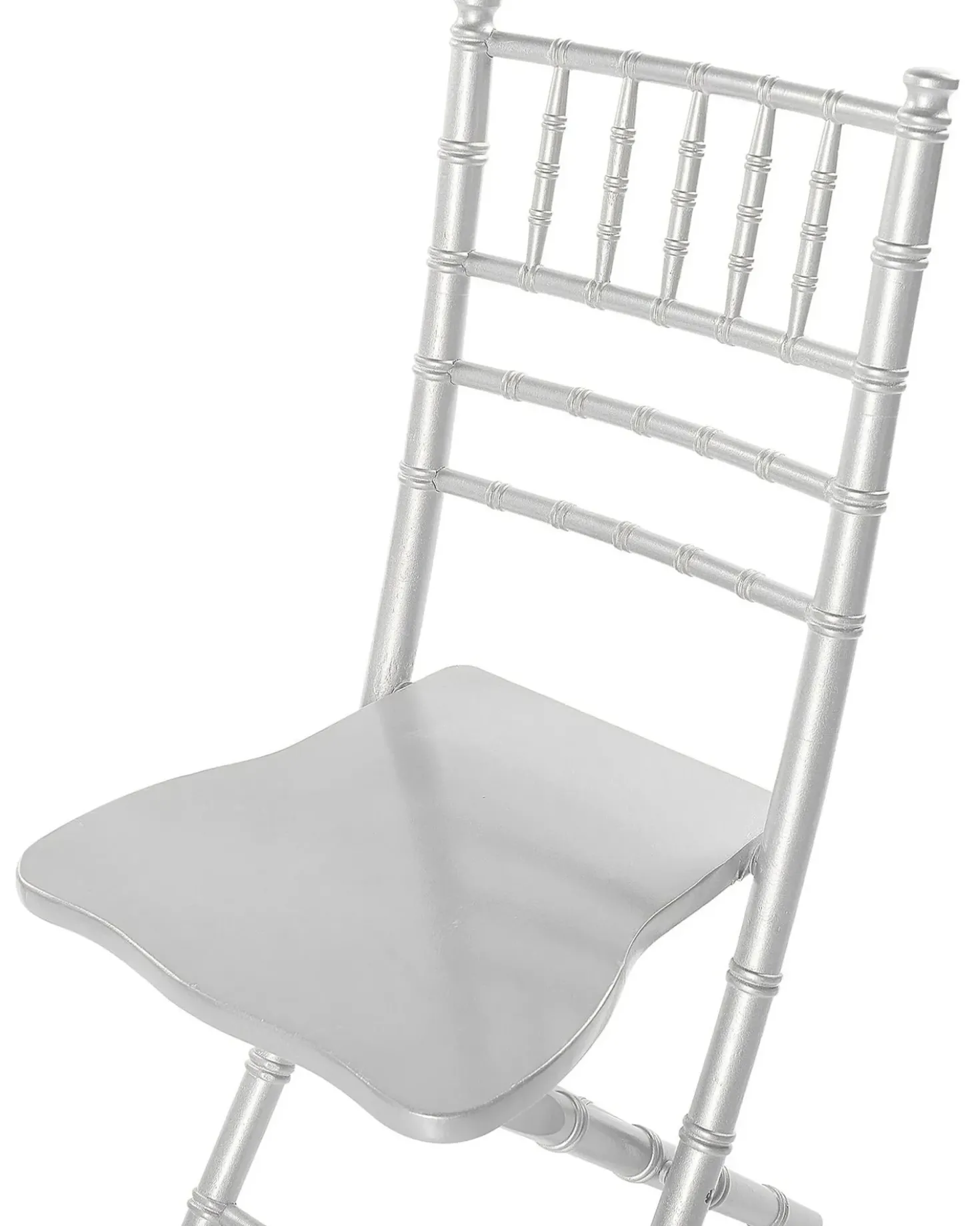 Set di 4 sedie da pranzo Pieghevole MACHIAS Legno di faggio Argento