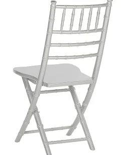 Set di 4 sedie da pranzo Pieghevole MACHIAS Legno di faggio Argento