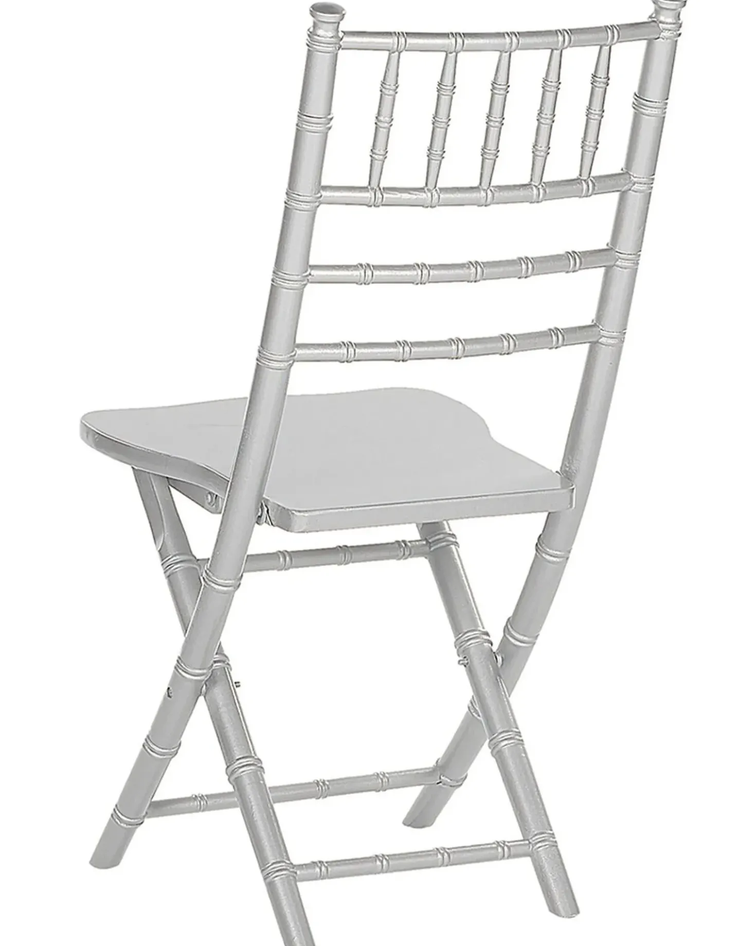 Set di 4 sedie da pranzo Pieghevole MACHIAS Legno di faggio Argento