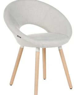 Set di 2 sedie da pranzo ROSLYN Tessuto Grigio chiaro