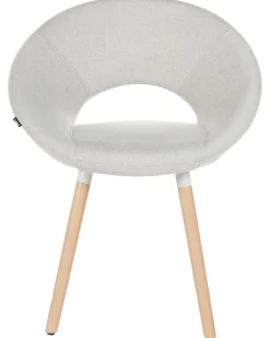 Set di 2 sedie da pranzo ROSLYN Tessuto Grigio chiaro