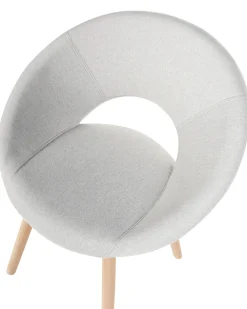 Set di 2 sedie da pranzo ROSLYN Tessuto Grigio chiaro