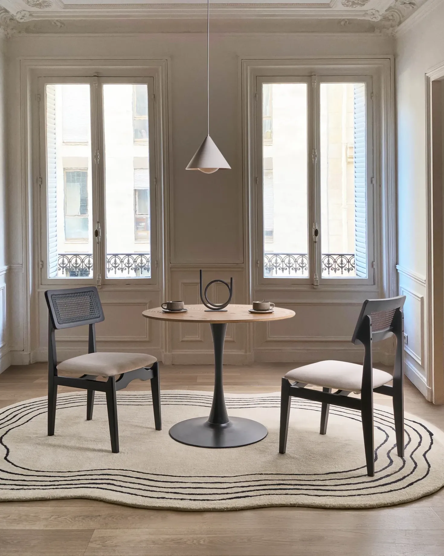 Set di 2 sedie da pranzo RUBONIA Legno Nero