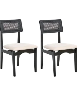 Set di 2 sedie da pranzo RUBONIA Legno Nero