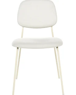 Set di 4 sedie da pranzo RILEY Tessuto Bianco sporco
