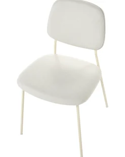 Set di 4 sedie da pranzo RILEY Tessuto Bianco sporco