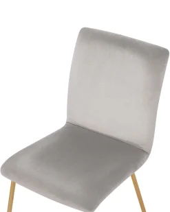 Set di 2 sedie da pranzo RUBIO Velluto Grigio