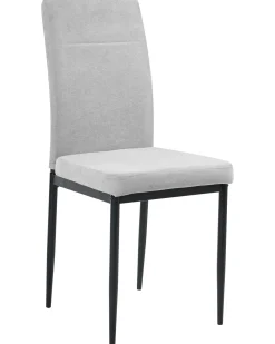 Set di 4 sedie da pranzo RINER Tessuto Grigio
