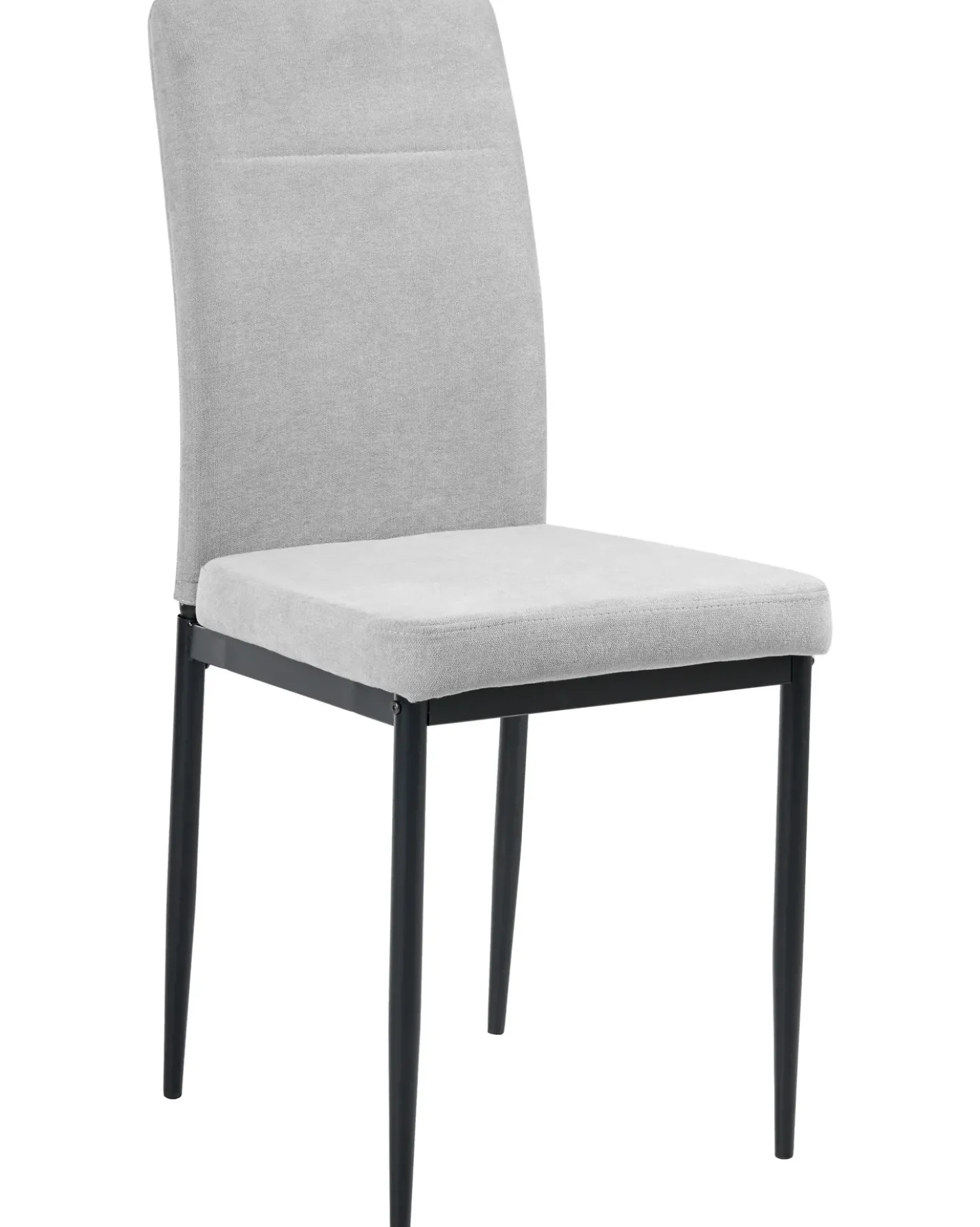Set di 4 sedie da pranzo RINER Tessuto Grigio