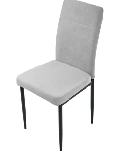 Set di 4 sedie da pranzo RINER Tessuto Grigio