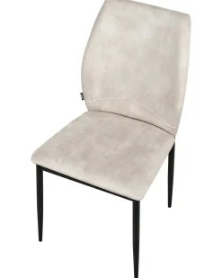Set di 4 sedie da pranzo ROCHEPORT Tessuto Beige chiaro