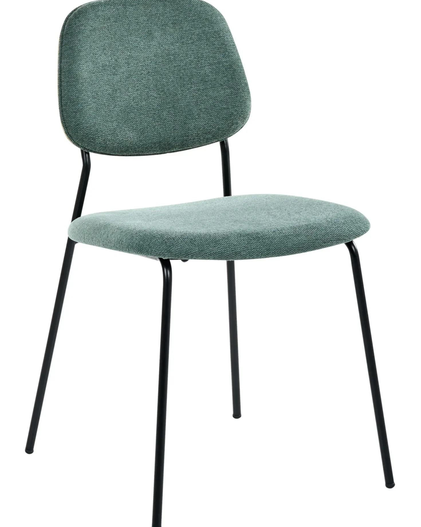 Set di 4 sedie da pranzo RILEY Tessuto Verde