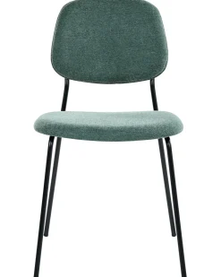 Set di 4 sedie da pranzo RILEY Tessuto Verde