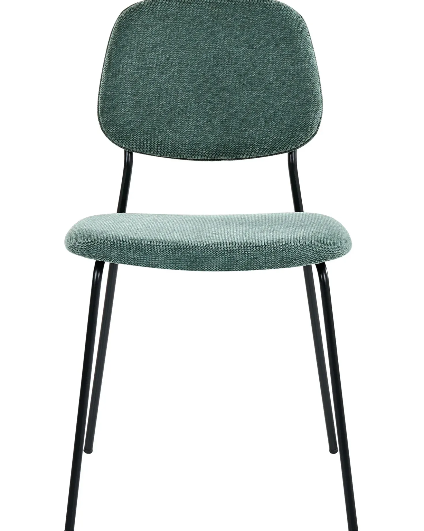 Set di 4 sedie da pranzo RILEY Tessuto Verde