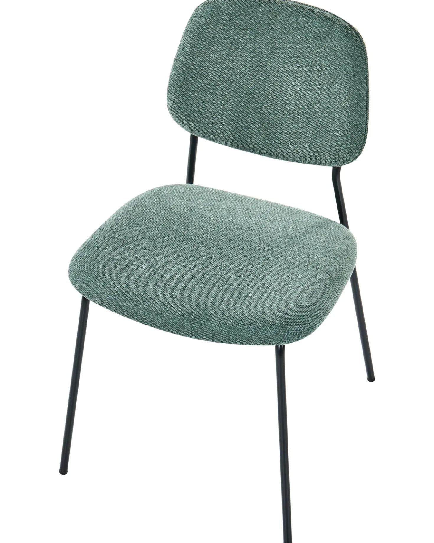 Set di 4 sedie da pranzo RILEY Tessuto Verde