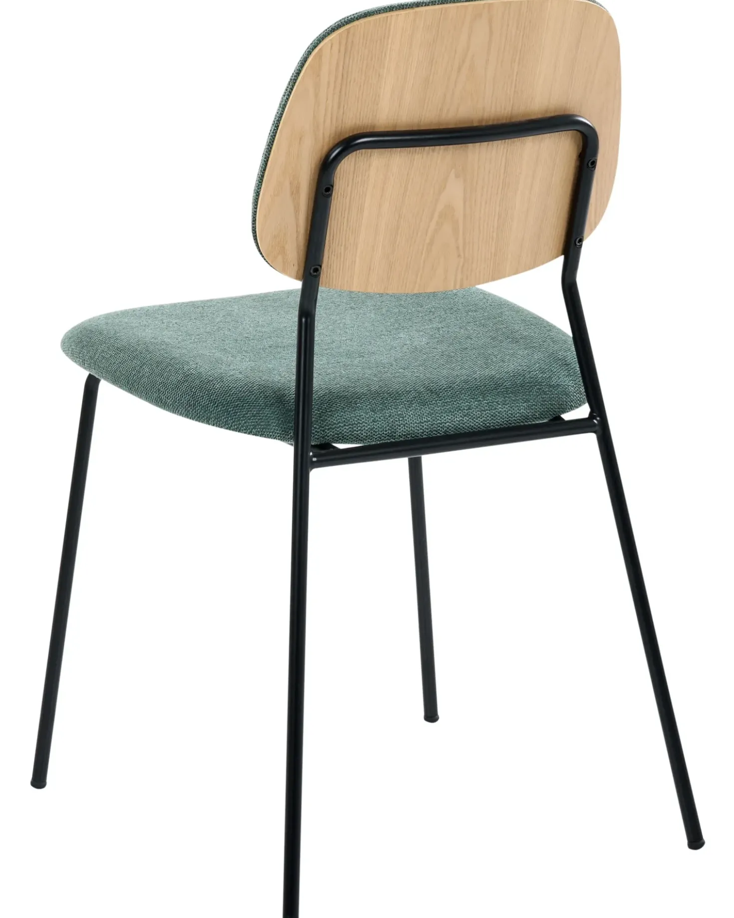Set di 4 sedie da pranzo RILEY Tessuto Verde