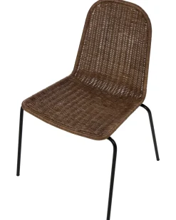 Set di 2 sedie da pranzo ROXTON Rattan Marrone scuro